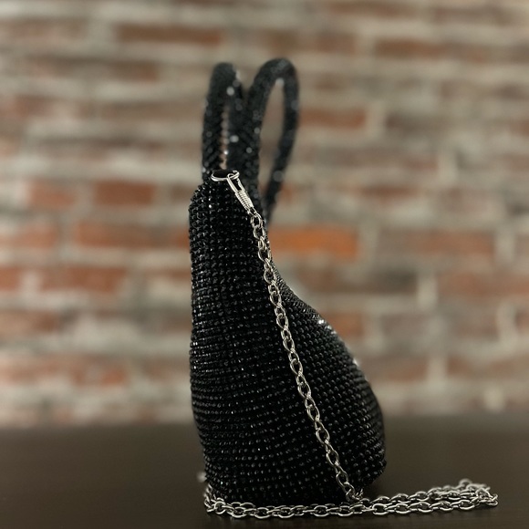 Jessica McClintock Tiny Black Purse with removable strap - Picture 9 of 9